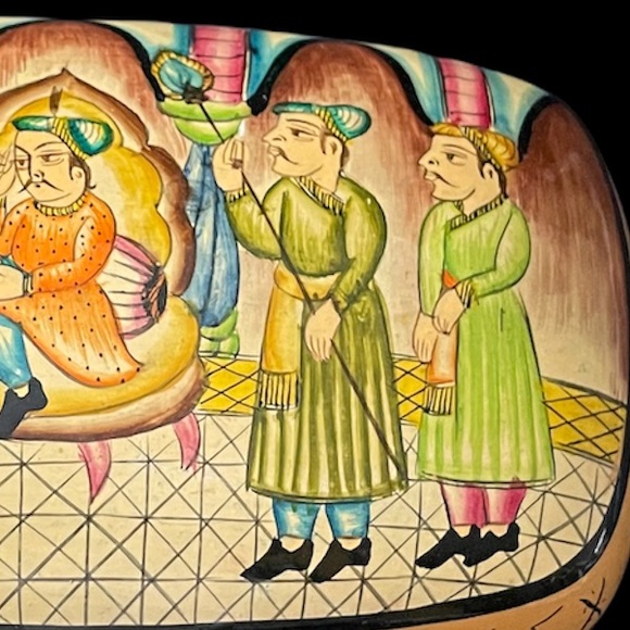 🇮🇳 INDIA VINTAGE HANDMADE HAND PAINTED LACQUERED BOX - Picture 11 of 13
